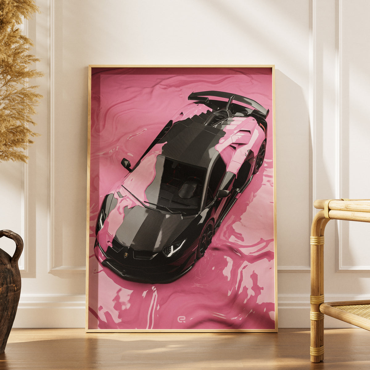 Surreal Scene Color Puddle Pink