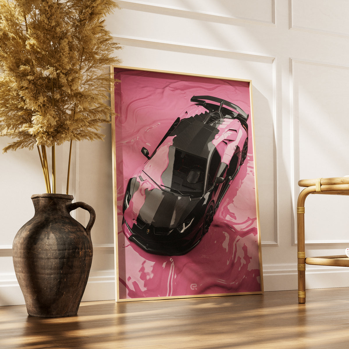 Surreal Scene Color Puddle Pink