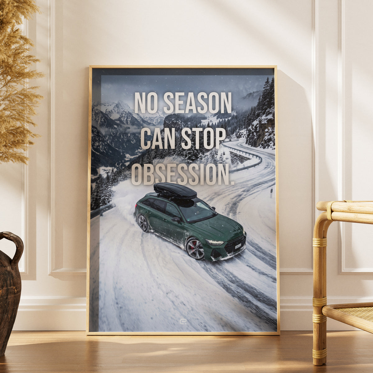 Car Caption Snow Drift