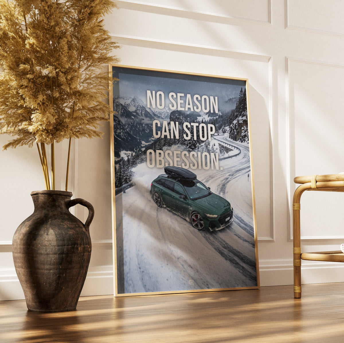 Car Caption Snow Drift